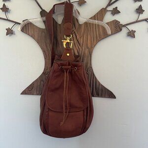 RARE Bally Leather Bucket Sling Bag